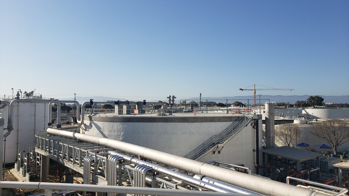 Digester plant outdoors