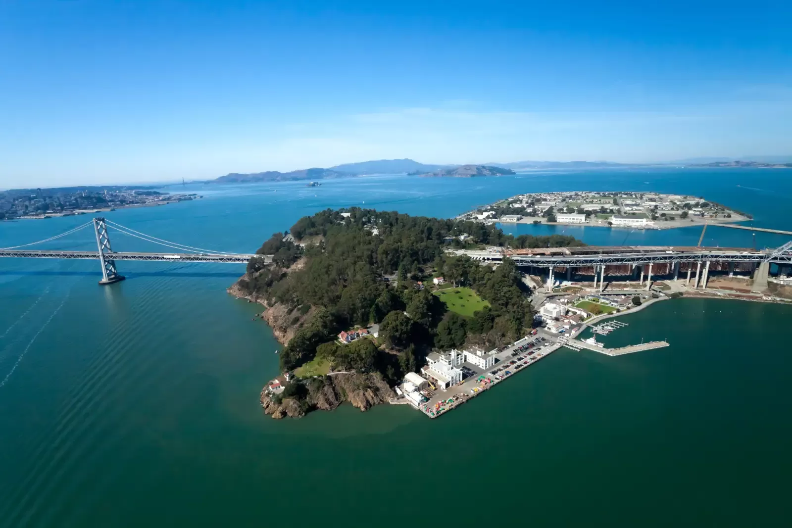 Treasure island aerial view