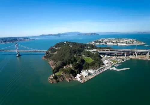 Treasure island aerial view